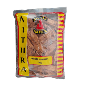 Aithra White Chillies Whole 100g