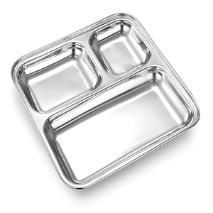 SS COMPARTMENT PLATE 3 PORTION