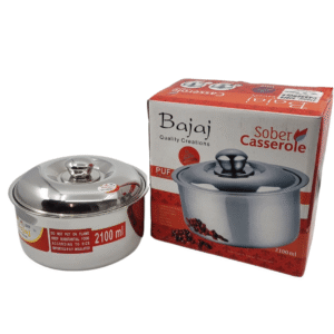 Bajaj S Steel Sober Casserole 2100Ml