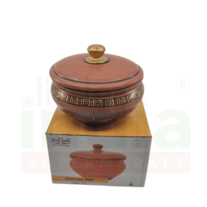 MC Clay Serving Pot (Golden Border) 1.5L