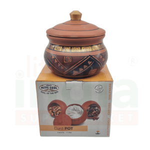 MC Clay (Curd Pot) (Golden Border)1500ml
