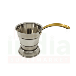 SS Serving Balti with Brass Handle