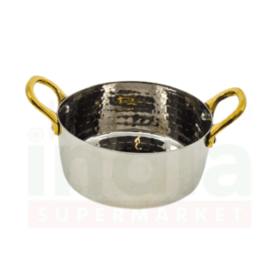 S Steel Serving Curry Pan(Hammered)No.1