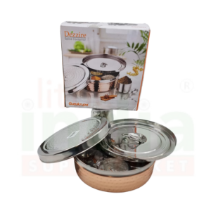 Copper Steel Hammered Masala Dabba
