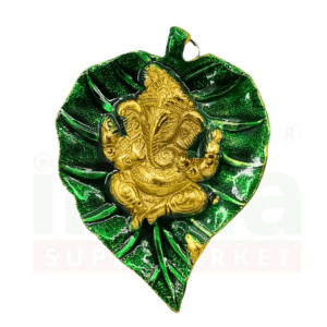 Ganesh On Leaf Base(Mth-048)