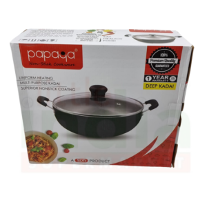 Papaya Deep Kadai 325mm with Glass Lid