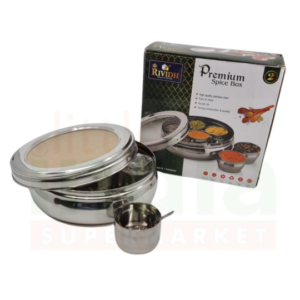 !S Steel Masala Box(Bulge)Double Cover