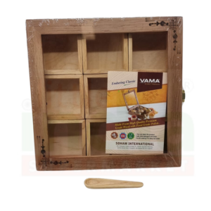 Wooden Spice Box(9 Comp)